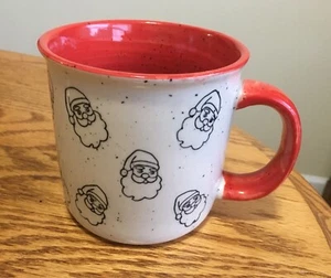 Meritage Stoneware Santa Clause Coffee Mug Christmas New Year Red NWOT - Picture 1 of 7