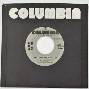 Johnny Mathis-What Will My Mary Say/Call Me New & Unplayed 45 MINT - Picture 1 of 4