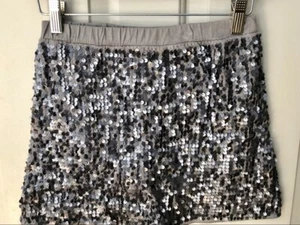 Girls Old Navy Silver Sequin Skirt L Large 10 12 - Picture 1 of 1