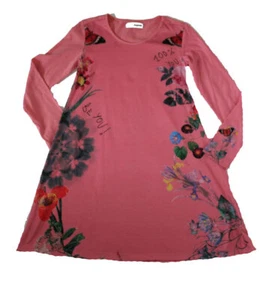 LANGARMKLEID KLEID JERSEYKLEID ROSA SCHMETTERLING DESIGUAL (11/12) 146 152 w. N - Bild 1 von 2