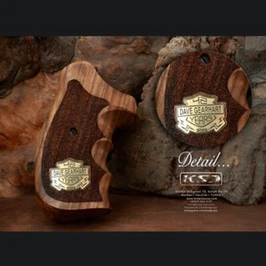 KSD Branded, SW Model 10-8 Compatible Walnut Grips - Foto 1 di 1