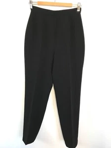 Emmanuel Ungaro Size 40 (AU 6) Black Crepe Dress Pants High Waist Designer Label - Picture 1 of 7