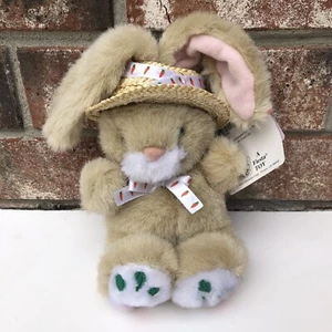 Fiesta Concession Corp 5” Bunny w/Straw Hat Original Tags E9080FWC Easter - Picture 1 of 10