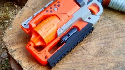 Blasters3D Bottom Picatinny Rail (13-Slots) for Nerf Zombie Strike HammerShot - Image 1 of 4