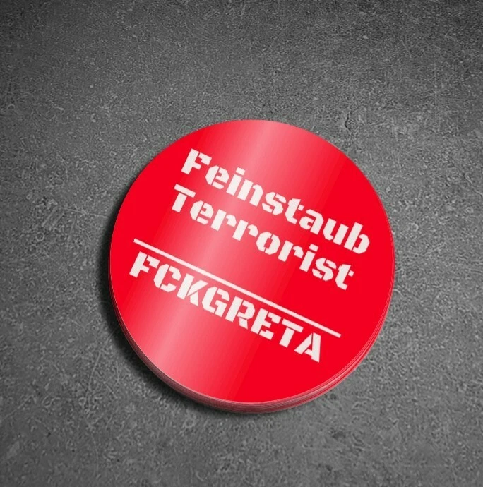 Feinstaub Terrorist Aufkleber Oilslick TDI Turbo Tuning Diesel Greta Sticker  - Bild 1 von 1