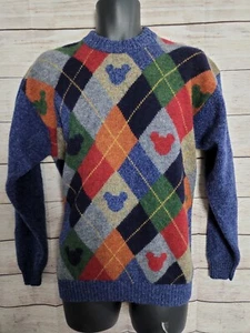 80s Disney Mickey Mouse Sweater Pullover Size M   Unisex (see measurements) (D2) - Picture 1 of 10