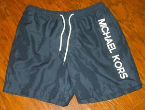 Traje de Baño MICHAEL KORS Talla M Bañador Logo Azul Forrado Cordón Cintura Elástica - Imagen 1 de 5
