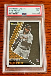2023 Topps Update Riley Greene Black Gold RC Rookie BG11 PSA 9 86589674  POP 14 - Picture 1 of 2