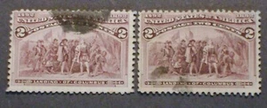 (#7) 1893 (2) Scott #231 Brown/violet stamps - Used - Picture 1 of 2