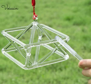 5/6/7inch Transparent Color Singing Merkaba Pyramid Meditation Sound Healing - Picture 1 of 9