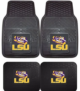 Juegos de 2 y 4 tapetes LSU Louisiana State Tigers NCAA para autos, camionetas y SUV - Imagen 1 de 4