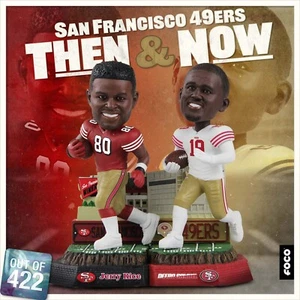 JERRY RICE & DEEBO SAMUEL San Francisco 49ers NFL “Now & Then” Bobblehead NIB! - Picture 1 of 5