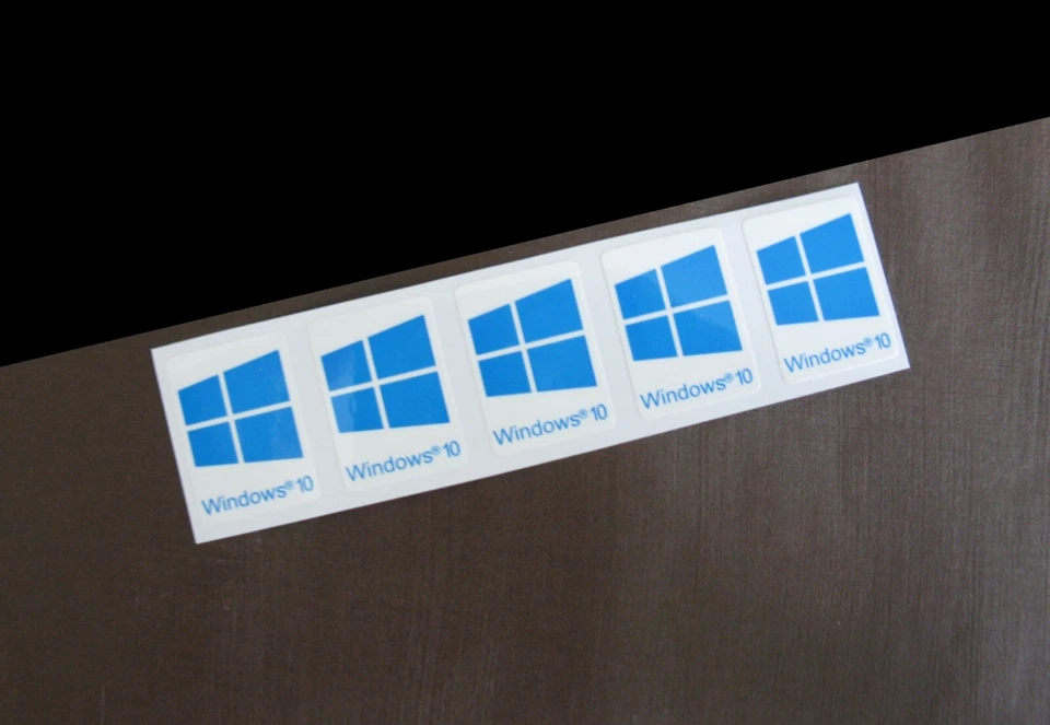 5 PCS Sticker for Window 10 Blue Badge Logo Decal Cyan Color 22mm x 16mm - Image 1 of 1