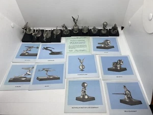 Set of 10 Franklin Mint Pewter Hood Ornaments of America’s Great Cars Packard - Picture 1 of 16