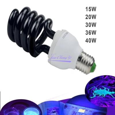 E27 15W 40W UV Ultraviolet Fluorescent Blacklight Light Bulb Lamp CFL AC 220V - Image 1 of 4