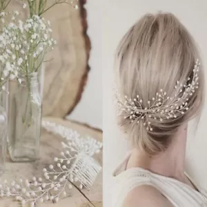 Faux Pearl Hair Comb Wedding Hair Bride Hair Clip Jewelry Head Piece Hairpin - Picture 1 of 6