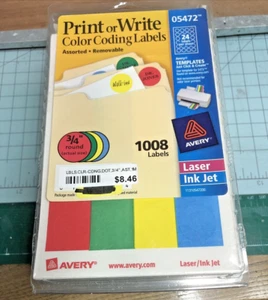 Etichette rimovibili con codifica a colori 5472 colori assortiti 1008 etichette per confezione - Foto 1 di 3