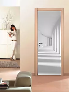 3D Minimalist Abstract Space Self-adhesive Door Sticker Wallpaper Mural for Home - Picture 1 of 6