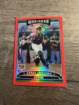 2006 TOPPS Chrome REFRACTOR Kenji Johjima #285 ROOKIE Mariners 41 Of Only 90 Red - Image 1 of 4