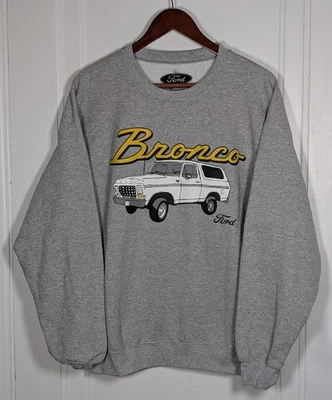 Ford Bronco Double Sided Graphic Print Sweatshirt Mens Unisex Size Large Classic - image 1 of 3