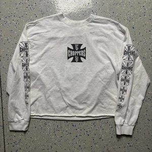Camiseta de Colección Años 2000 West Coast Choppers Manga Larga Blanca Para Hombre L Recortada Cuadrada - Imagen 1 de 7