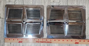 Vintage Chrome Metal Vent Covers – Mid Century Exhaust Grilles – Bathroom - Picture 1 of 5