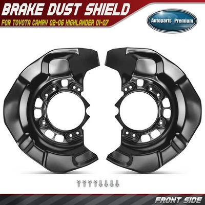 2x Cubierta antipolvo de freno delantero para Toyota Camry 2002-2006 Highlander 2001-2007 Foto 1 de 4