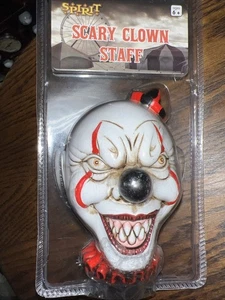Geist Halloween Requisiten Clown Kopf Stab ideal für Halloween - Bild 1 von 5