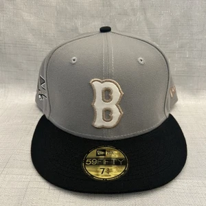 New Era Boston Red Sox 1998 World Series Leather Logo 59FIFTY Fitted Hat 7 3/4 - Picture 1 of 6