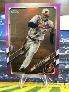 2021 Topps Chrome Pink Refractor Austin Hays #143 Baltimore Orioles - Picture 1 of 2