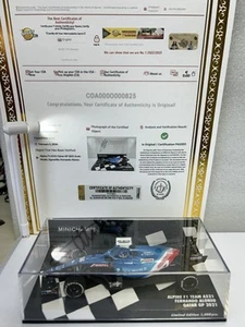 Fernando Alonso Signed Alpine A521 Qatar GP 2021 1/43 + COA - Imagen 1 de 8