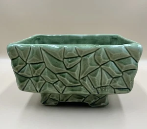 McCoy Pottery Green Grosso Ciottoli Scatola da Finestra/Fioriera - Foto 1 di 9