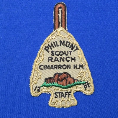 Нашивка на наконечник стрелы для бойскаута 1960-е Philmont Scout Ranch Staff CB ткань сзади 2511C1 - Изображение 1 из 4
