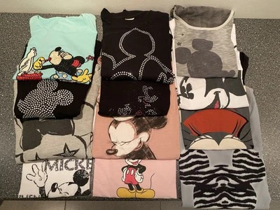 Mickey Minnie Mouse Shirt Konvolut 2x Frogbox Nieten Pailletten Strass 38/40 - Bild 1 von 4