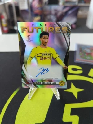 2021-22 Topps Finest UEFA JUDE BELLINGHAM /200 Auto Finest Future Dortmund - Image 1 of 2