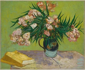 Art Giclee Printed Oil Painting Van gogh Oleander VaseLauriersroses Home Canvas - Picture 1 of 2