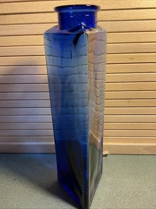 Colbalt Blue Glass Vase - Picture 1 of 5