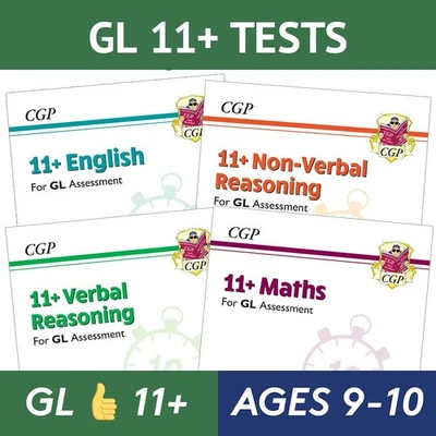 GL 11+ 10-Min Tests Pack Ages 9-10 CGP 4 Books Maths English VR NVR with Answers - Image 1 of 4