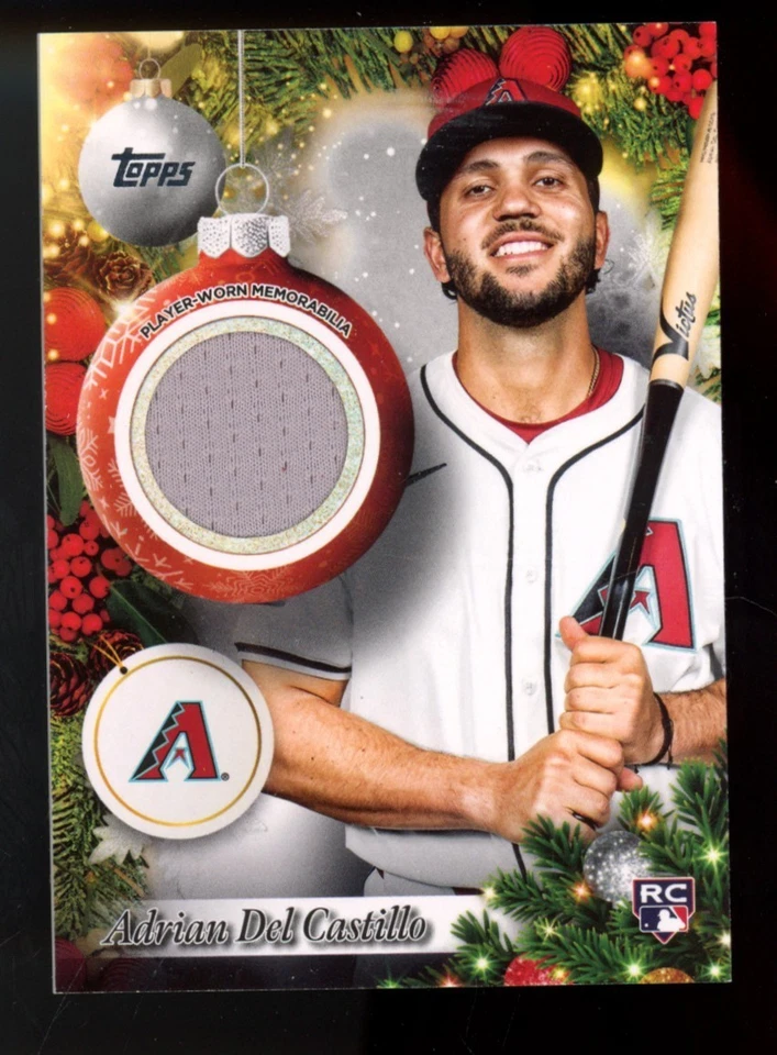 2025 Topps Holiday ADRIAN DEL CASTILLO RELIC GAME USED ARIZONA DIAMONDBACKS - Image 1 of 1