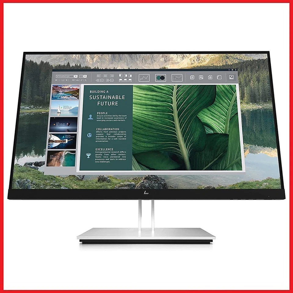 HP E24u G4 Monitor - 24" Full HD 1080p IPS LED Screen USB-C - HDMI - DisplayPort - Image 1 of 4