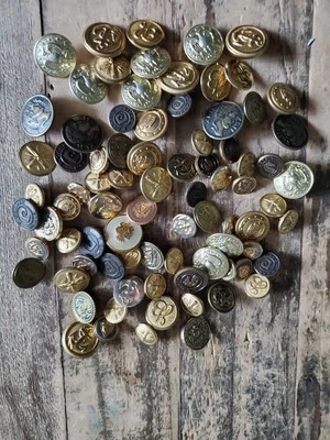 80+ Assorted Vintage Metal Shank Buttons Anchors Eagles Piere Cardin Palm Beach - Image 1 of 4