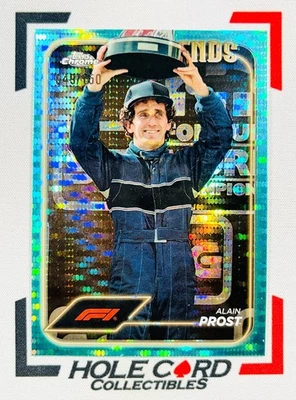 ALAIN PROST 2024 Topps Chrome Formula 1 F1 #195 Aqua Sonar 49/150 - Image 1 of 2