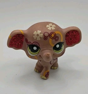 Littlest Pet Shop Purple Elephant Pink Glitter Ears Shimmer N Shine LPS #2154 - Picture 1 of 5