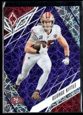 2022 Panini Phoenix #55 George Kittle Purple Lazer #/99 - Image 1 of 2