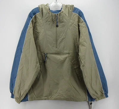 VINTAGE Gap Jacket Men Large Beige Anorak 1/4 Zip Windbreaker Colorblock 90s * - Image 1 of 4