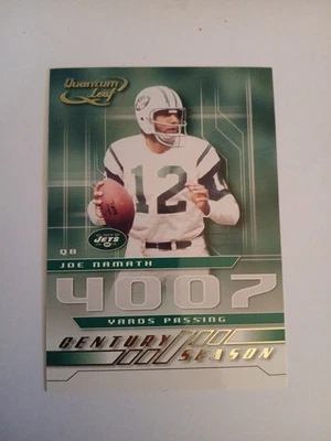 Joe Namath 2001 Quantum Leaf Century Seasons  #cs-24  895/1000 - Image 1 of 2