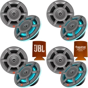 JBL 4 Pairs MARINESTADIUM82 8" RGB LED Speakers - GRAY - Picture 1 of 7
