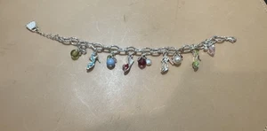 2006 Avon Charm Bracelet Shoes High Heels Purse Colored Beads Faux Pearls - Picture 1 of 2