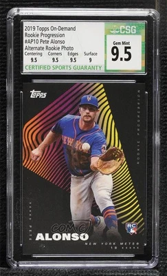 2019 Topps On Demand Rookie Progression Alternate Photo Pete Alonso CSG 9.5 RC - Image 1 of 2