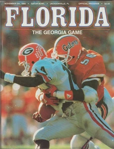Florida Gators vs Georgia Bulldogs NCAA Football Program Nov. 5, 1988 - Picture 1 of 5